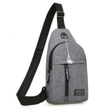 Lkblock Geometric Print Oxford Cloth Casual Crossbody Bags Husband Backpack Sports Travel Outdoor Light Lovers Chest Bags Shoulder Bags