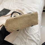 Lkblock Summer Straw Bags for Women Big Handmade Beach Bags Rattan Woven Handbags Travel Shopper Casual Resort Style Shoulder Bags