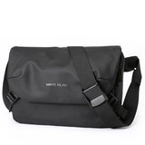 Men Large Capacity Crossbody Bag Light Weight Multi-function Sling Bag Men's Pack Solid Black Hip Hop Street Travel Male