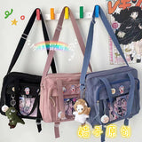 Lkblock Japanese High School Girls JK Bag Transparent Handbags Book Bag Satchels Shoulder Bag Itabag Big Crossbody Bags Women Ita bag