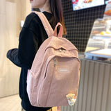 Stripe Cute Corduroy Woman Backpack Schoolbag For Teenage Girls Boys Luxury Harajuku Female Fashion Bag Student Lady Book Pack