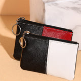 Lkblock Litchi Pattern Coin Purse Female PU Leather New Mini Wallet Luxury Brand Designer Women Small Hand Bag Cash Pouch Card Holder