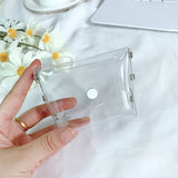 Lkblock Fashion 1PCS Mini Transparent Small Wallet Coin Purses Bag Clutch Handbag Female Key Purse Cosmetics Storage Pouch