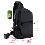 Male Shoulder Chest Bag for Men Casual Crossbody Bag Men Anti Theft School Summer Outdoor Short Trip Messengers Sling Bag