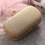 Lkblock Ladies Wedding Clutch Bag Luxury Women Evening Party Purse and Handbag Fashionable Pearl Gold Crystal Clutch