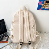 Lkblock Fashion Backpack Canvas Women Backpack Anti-theft Shoulder Bags New School Bag For Teenager Girls School Backapck Female