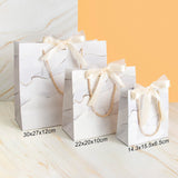 Lkblock Marbled gift paper bag holiday party gold and silver packaging carton with small paper bag can be customized size printing logo