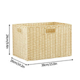 Lkblock Large Size Storage Baskets Woven Basket for Sundries Clothes Organizer Basket Storag Box Wardrobe Organizer Panier Rangement