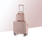 Lkblock 18/20 Inch Trolley Case Travel Suitcase Boarding Case Mini Password Box Suitcase Portable Universal Wheel Rolling Luggage Bag