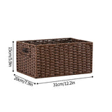 Lkblock Large Size Storage Baskets Woven Basket for Sundries Clothes Organizer Basket Storag Box Wardrobe Organizer Panier Rangement