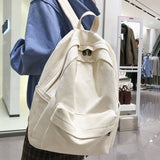 Lkblock Fashion Female Bookbag Cotton Women Backpack for Teenagers Girl College Men Black School Bag Student Mochila