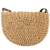 Lkblock Straw Handmade Weave Clutch Bag Christmas Gift Solid Pouch Purse Female Clutches Khaki Summer Bohe Beach Wallets Phone Bag