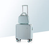 Lkblock 18/20 Inch Trolley Case Travel Suitcase Boarding Case Mini Password Box Suitcase Portable Universal Wheel Rolling Luggage Bag