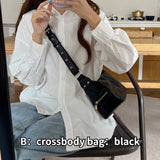 Lkblock Cool Girls Hobos Small Shoulder Bags Soft PU Leather Women's Designer Underarm Bag Retro Motorcyclist Female Purse Handbags