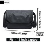 Men Large Capacity Crossbody Bag Light Weight Multi-function Sling Bag Men's Pack Solid Black Hip Hop Street Travel Male