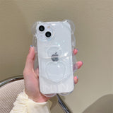 Lkblock INS Japan Cute 3D Love Heart Bear Transparent Phone Case For iPhone 13 Pro Max 12 11 X XR XS Silicone Soft Protective Back Cover