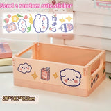 Lkblock Ins Desktop Plastic Storage Baskets Organizer Box Folding Stackable Toy Storage Basket with Handle Bathroom Storage Box Basket