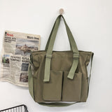 Lkblock Waterproof Bag Large Capacity Canvas Bag Female Cross Messenger Korean Student Harajuku Japanese Department One Shoulder Big Bag