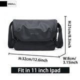 Men Large Capacity Crossbody Bag Light Weight Multi-function Sling Bag Men's Pack Solid Black Hip Hop Street Travel Male