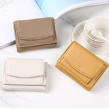 Lkblock New Women PU Leather Purses Female Cowhide Wallets Lady Small Coin Pocket Rfid Card Holder Mini Money Bag Portable Clutch