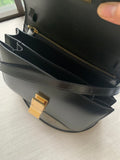 Lkblock Ins Retro High Quality  Box Bag Shiny Smooth Genuine Leather Shoulder Crossbody Bag Flap Handbag