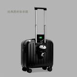 Lkblock 18/20 Inch Suitcase Boarding Multifunctional Travel Suitcase Student Password Trolley Case Rolling Luggage Bag with Cup holder
