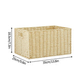 Lkblock Large Size Storage Baskets Woven Basket for Sundries Clothes Organizer Basket Storag Box Wardrobe Organizer Panier Rangement