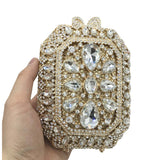 Lkblock Bolsos Gold Stone Fashion Diamond Luxury Evening Bag Designer Famous Banquet Clutch Wedding Crystal Encrusted Bag