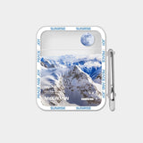 Lkblock Luxury Fashion Case for Apple AirPods 1 2 Pro Retro Snow Mountain Soft Silicone Clear Cover for AirPods 3 Cases With Keychain