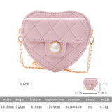 Lkblock Pearl  mini children's bag best selling high-grade PU children shoulder bag pink candy change party handbag wholesale