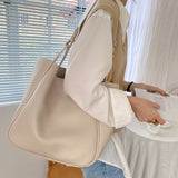 Lkblock Luxury Tote Bag Woman Trend Large Capacity Female Shoulder Bag High Quality Leather Simple Designer Woman Handbag