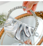 Lkblock Wedding Party Butterfly Designer Sequin Evening Clutch Bag Women Luxury Metal Handle Handbag Crystal Shiny Rhinestone Purse