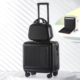 Lkblock 18/20 Inch Trolley Case Travel Suitcase Boarding Case Mini Password Box Suitcase Portable Universal Wheel Rolling Luggage Bag