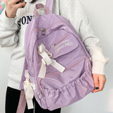 Lkblock Fashion Backpack Canvas Women Backpack Anti-theft Shoulder Bags New School Bag For Teenager Girls School Backapck Female