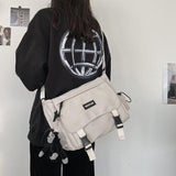 Lkblock Ladies Messenger Bags Young Fashion Women's Handbags Crossbody Bags Large Capacity Sling Shoulder Bags Canvas School Bag