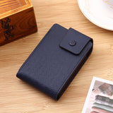 Lkblock Leather Wallet for Men Anti-theft Slim Zipper Mini Wallets Card Case Credit Cards Coin Money Bag Vintage Fashion Purse