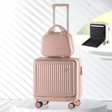 Lkblock 18/20 Inch Trolley Case Travel Suitcase Boarding Case Mini Password Box Suitcase Portable Universal Wheel Rolling Luggage Bag