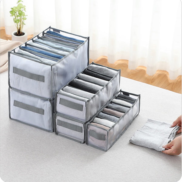 Lkblock Wardrobe organizer Jeans storage boxes Closet Organizer Foldab ...