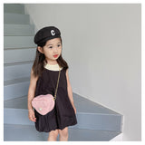 Lkblock Pearl  mini children's bag best selling high-grade PU children shoulder bag pink candy change party handbag wholesale