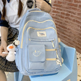 Lkblock Women Nylon Laptop Cute Men Waterproof Travel School Bag Ladies Student Girl Boy Book Bag Male Female College Backpack Trendy