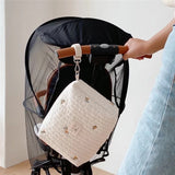 Lkblock Korea Style Newborn Baby Care Diaper Bag Mummy Shoulder Bag Embroidery Quilted Stroller Diaper Storage Organizer Large Handbags