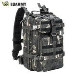 Lkblock Men Army Military Tactical Backpack 1000D Polyester 30L 3P Softback Outdoor Waterproof Rucksack Hiking Camping Hunting Bags