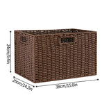 Lkblock Large Size Storage Baskets Woven Basket for Sundries Clothes Organizer Basket Storag Box Wardrobe Organizer Panier Rangement