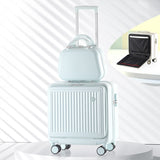 Lkblock 18/20 Inch Trolley Case Travel Suitcase Boarding Case Mini Password Box Suitcase Portable Universal Wheel Rolling Luggage Bag