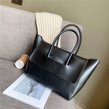 Lkblock Fashion Luxury Handbags Woman Large Capacity Tote Bag Simple High Quality PU Leather Female Designer Shoulder Bag