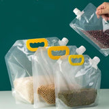 Lkblock 15PCS Grain Moisture-Proof Sealed Bag Waterproof Reusable Grain Storage Bags Portable Silicone EVA Food Packaging Organizer