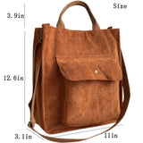 Lkblock Corduroy Bag for Women Shoulder Bags Shopper Designer Handbags Spring Summer High Quality Student Bookbag Female Canvas Tote Bag