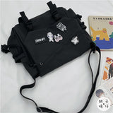 Lkblock Handbags Shoulder Bag Large Capacity Crossbody Bags for Teenager Girls Men Harajuku Messenger Bag Student School Bags Sac