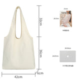 Lkblock Fashion Summer Sweet Shopping Bag College Girls Bookbag Cute Women Casual Shoulder Bag Canvas Character Make Up Bag