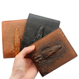 Lkblock New Style Men's Wallet Short Crocodile Pattern Fashion Business Multi-card PU Wallet Cover on The Passport Men Purse Clutch Bag